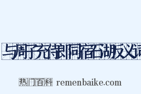 与周子充侍郎同宿石湖反义词是什么意思的图片